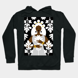 Nouveau Black and White Hoodie